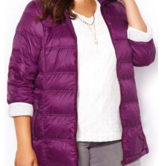 JACKET, PACKABLE DOWN, CHERRY RED, SZ 5X, HOOD, POCKETS, STORM CUFFS, PENNINGTON - Picture 5 of 7